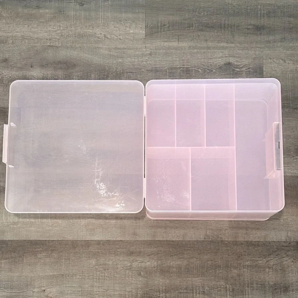 Pink 7 Compartment Scrapbooking Craft Organizer